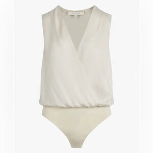 Favorite Daughter sleeveless V neck ivory bodysuit